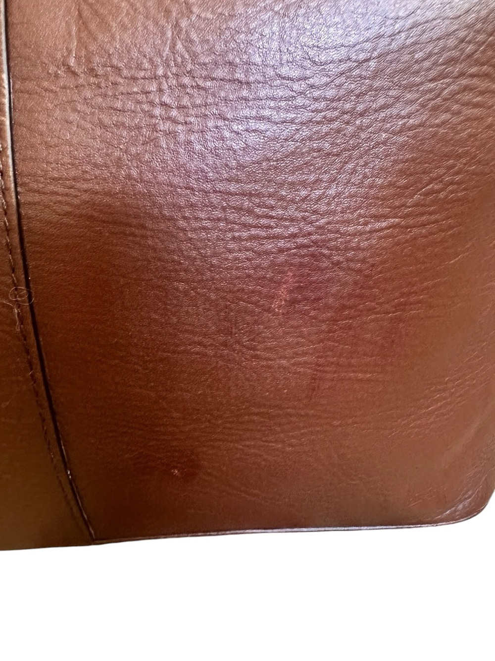 Radley London Cognac Leather Crossbody Bag Brown Bucket Purse - Picture 5 of 8